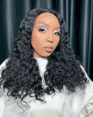 20" peruvian curly black 5x5
