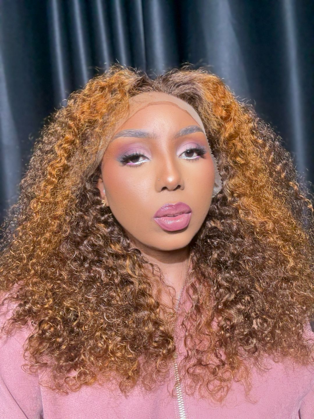 Slizz 20″ full frontal brown & blonde wig - Slizz Hair Boutique